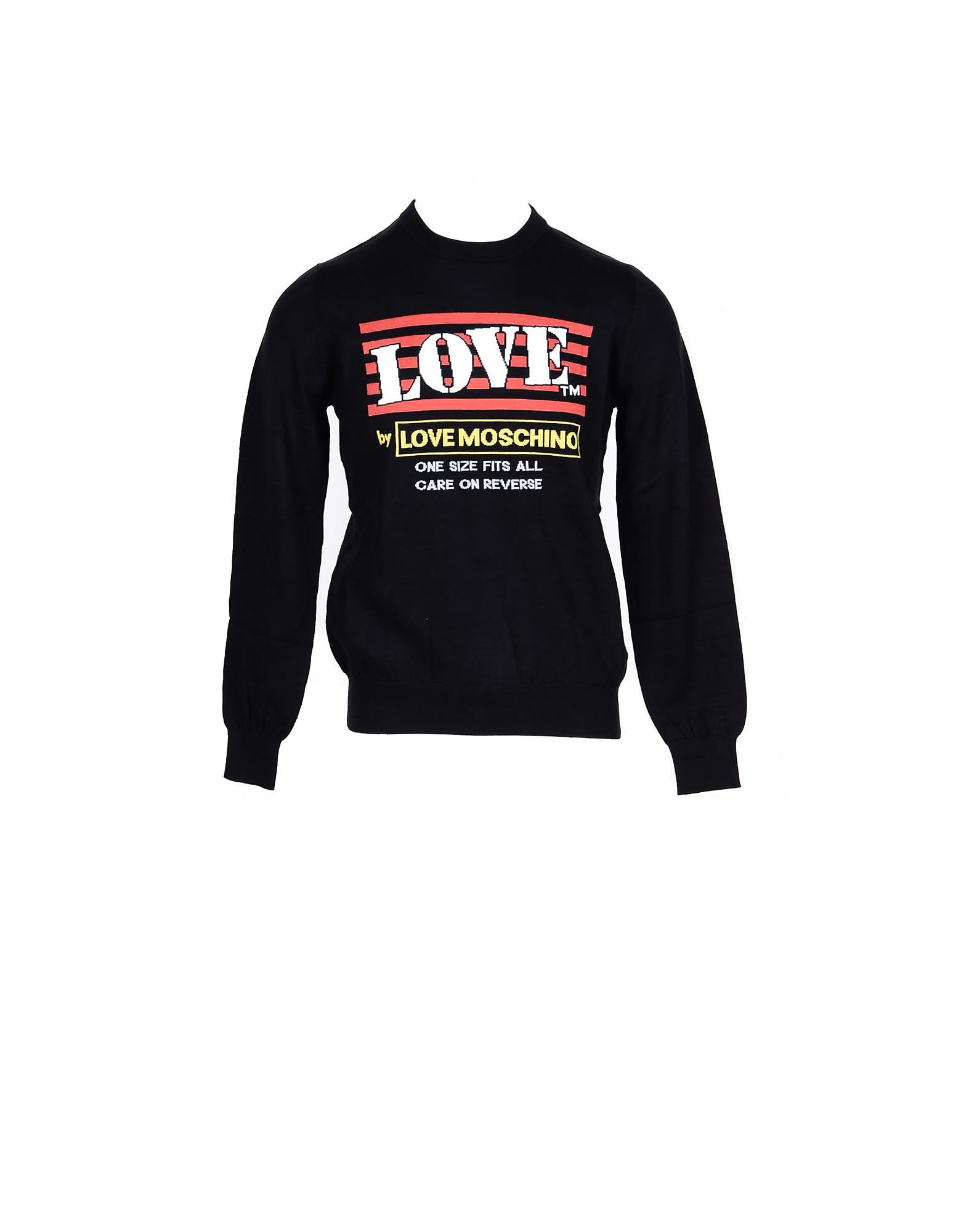 Love Moschino Black Cotton Mens Sweater