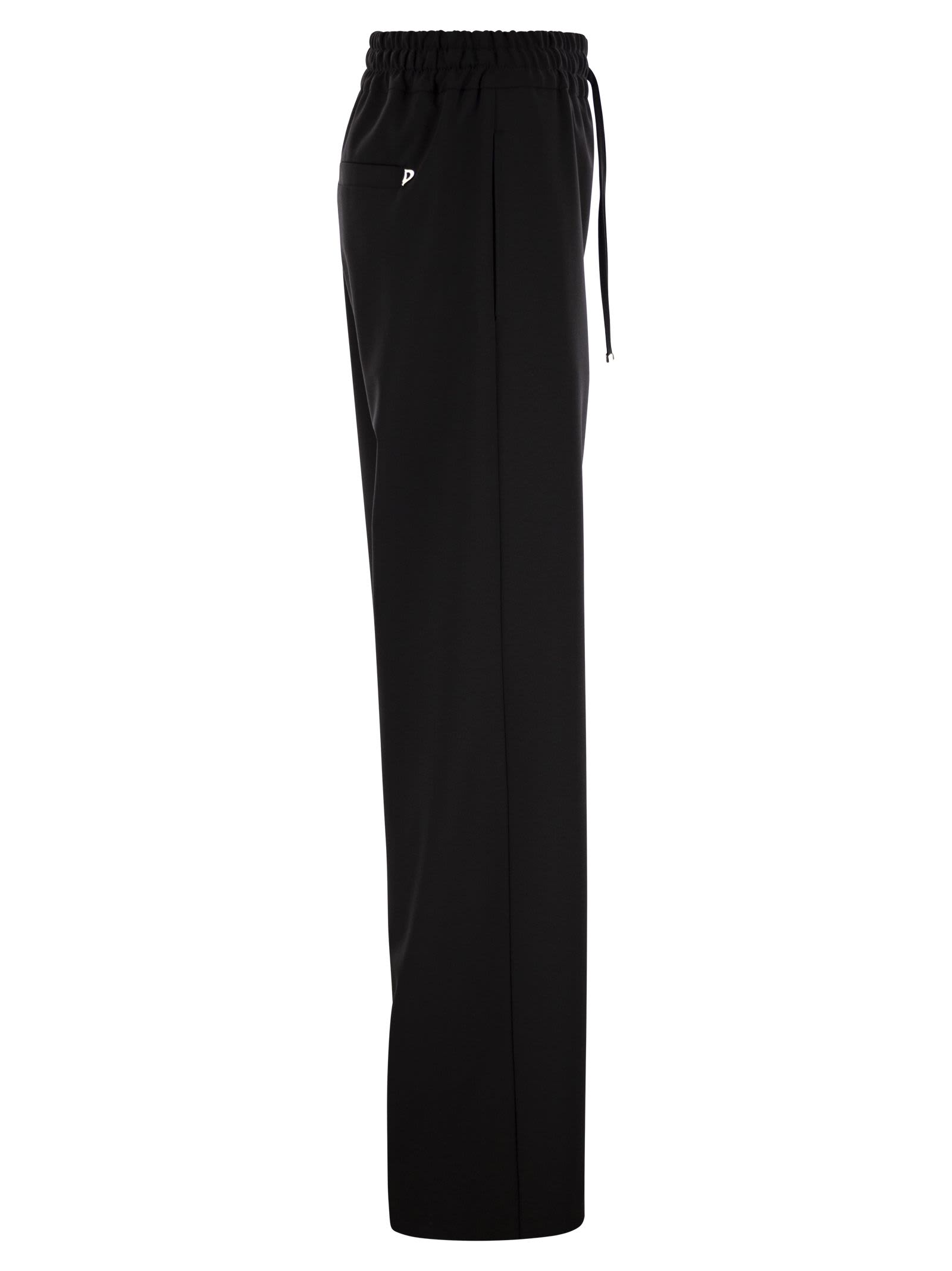 Shop Dondup Marisol - Gabardine Jogger Trousers In Black