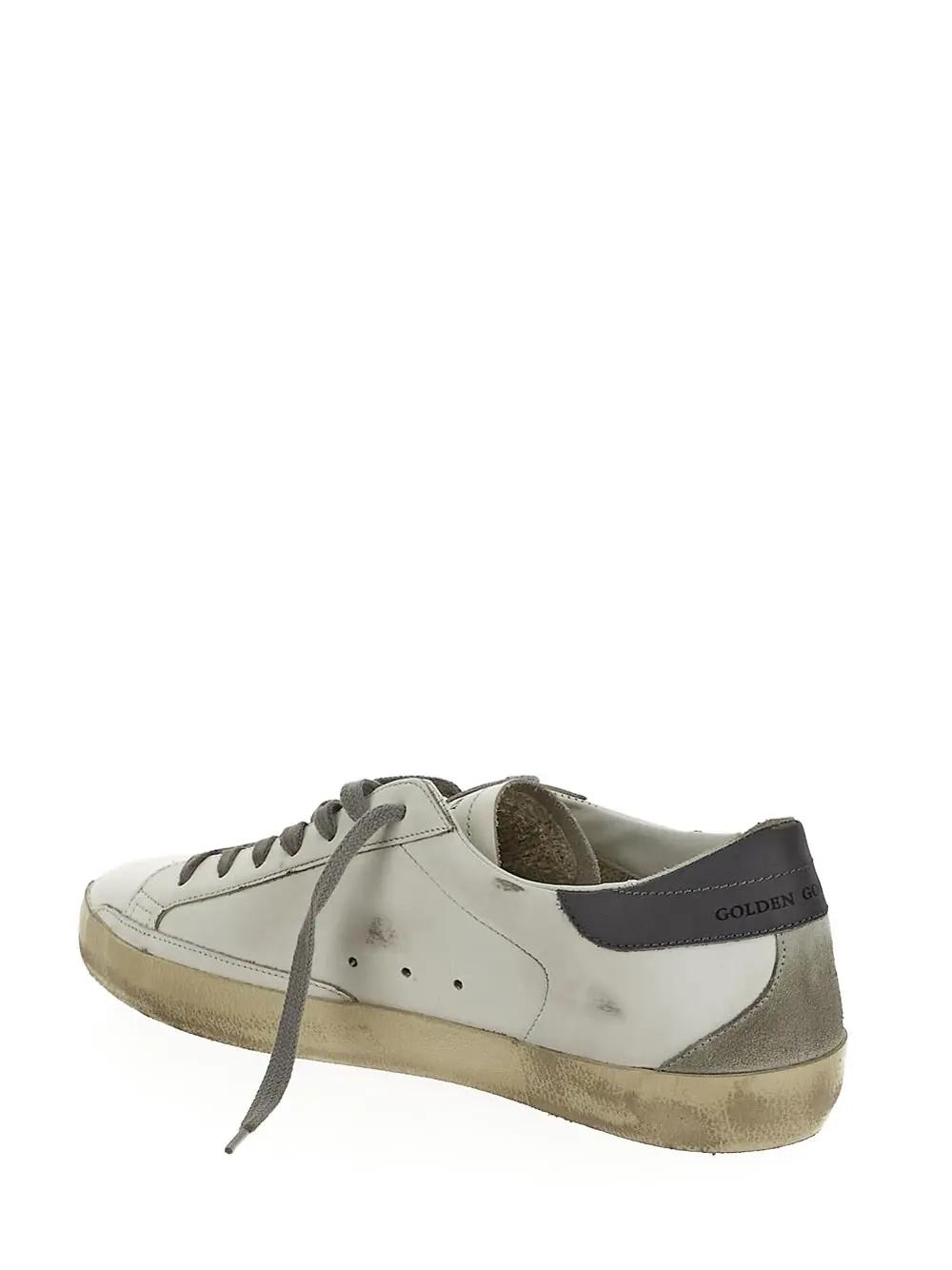 Shop Golden Goose Super-star Sneaker In White Dark Gray