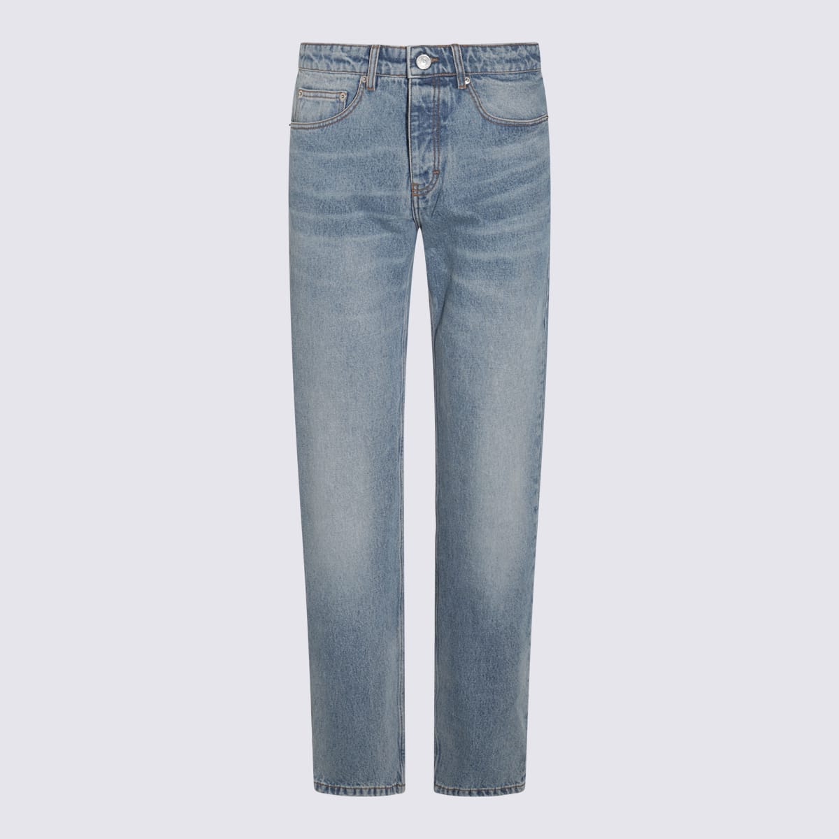 Blue Cotton Denim Jeans