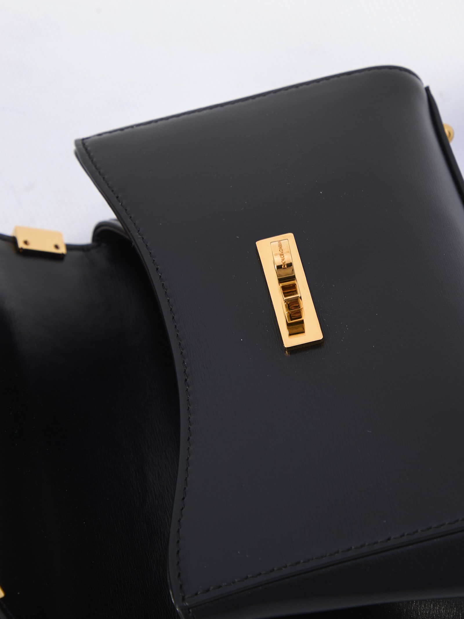 Dolce & Gabbana Marlene Mini Leather Shoulder Bag In Black