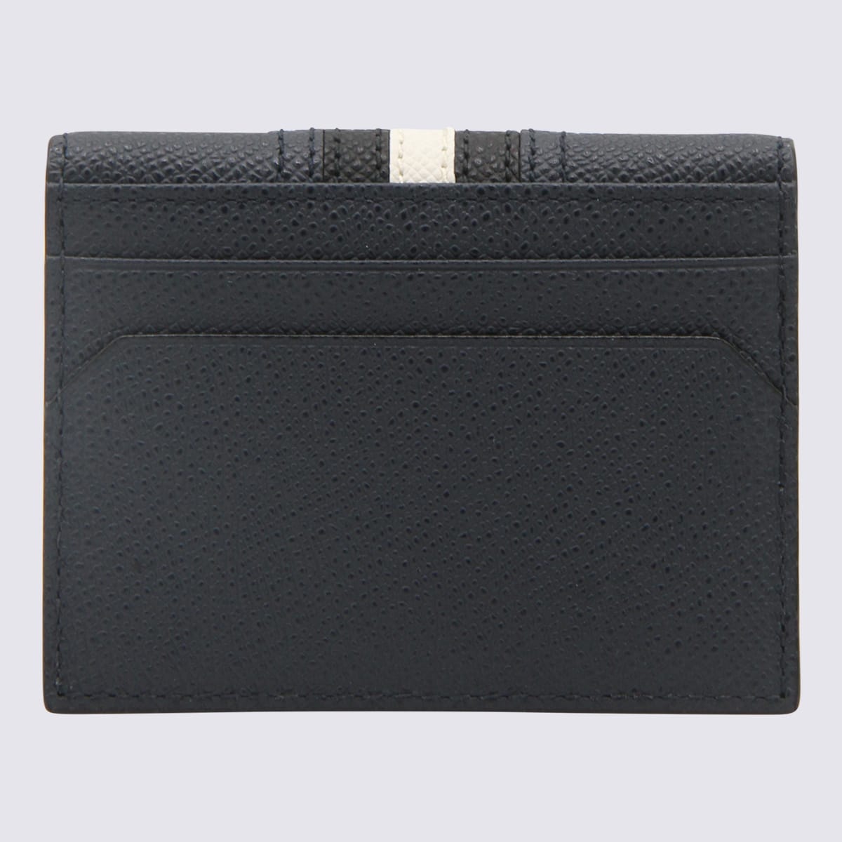 Shop Bally Navy Blue, White And Black Leather Wallet In New Blue