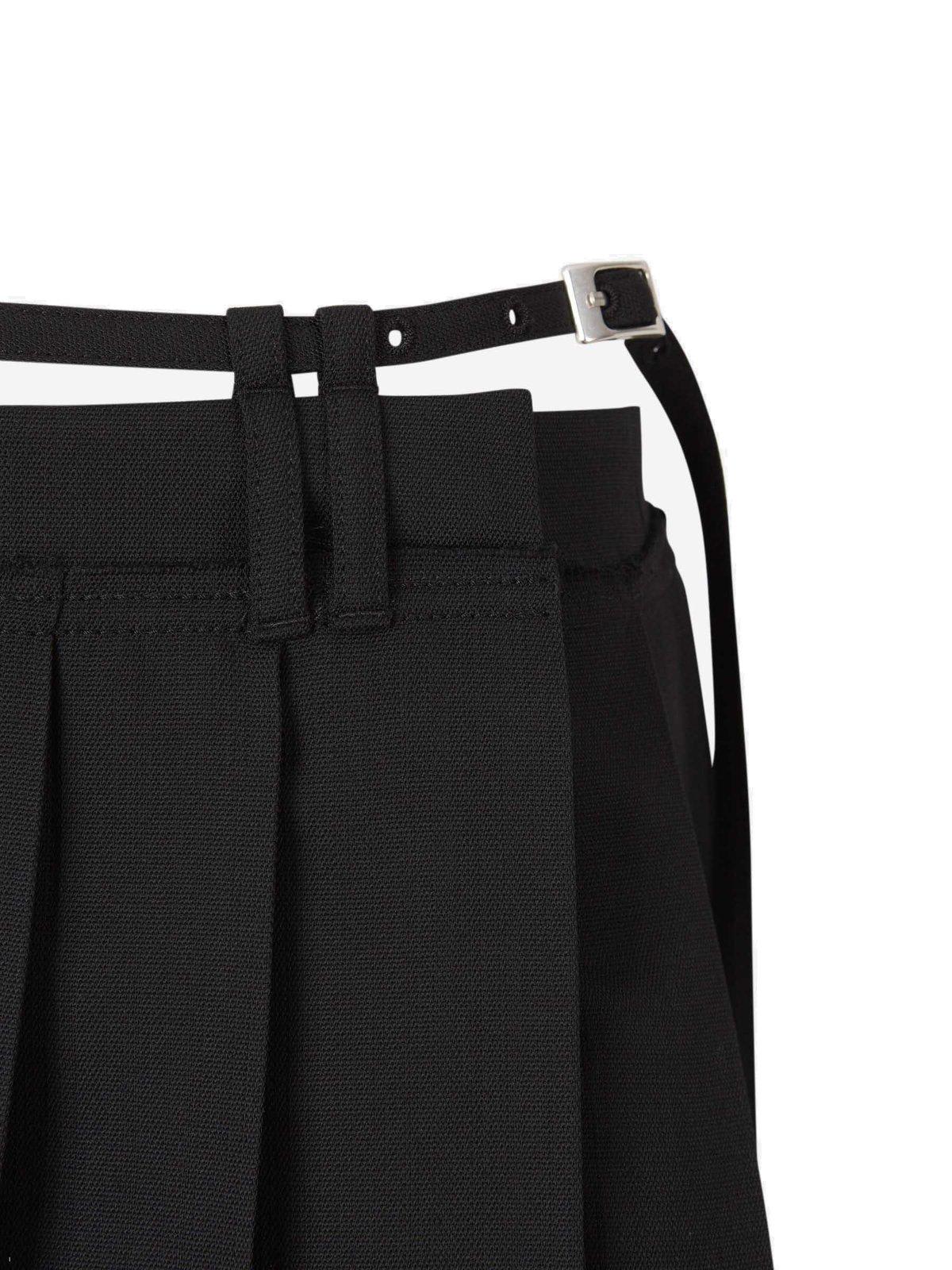 Shop Acne Studios Low-rise Pleated Mini Skirt In 900 Black