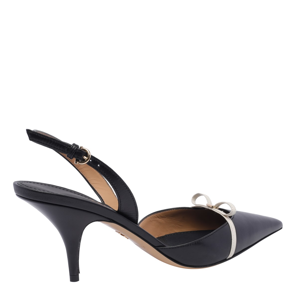 Ferragamo Gylla 70 Leather Slingback Pumps In Black