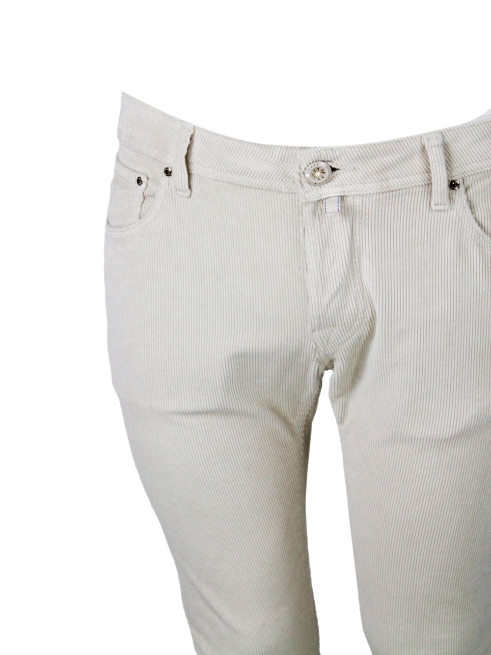 Shop Jacob Cohen Pants In Cream