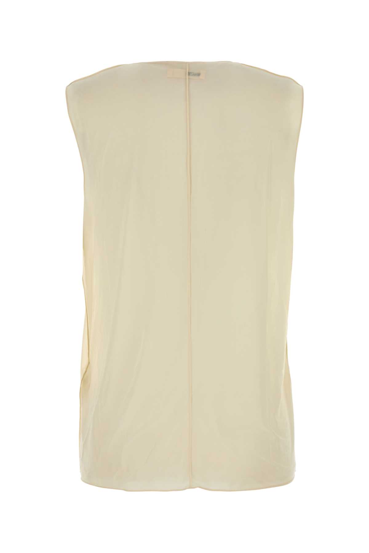 Khaite Cream Stretch Cupro Allo Top