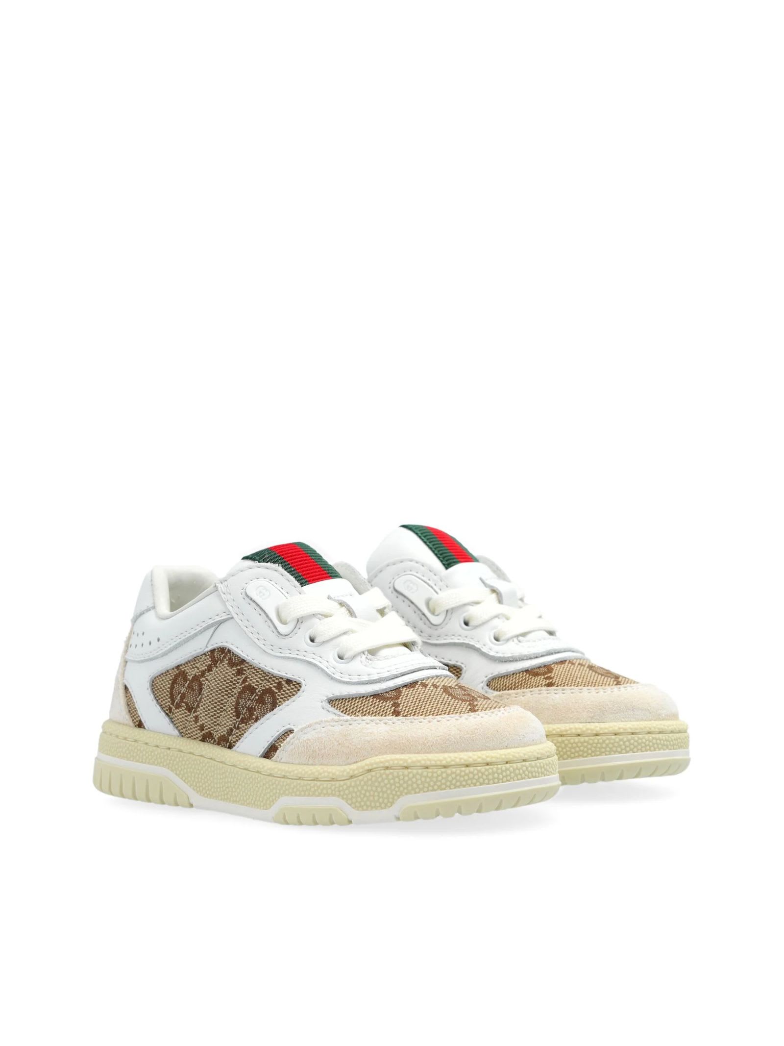 Shop Gucci Kids Sneakers White