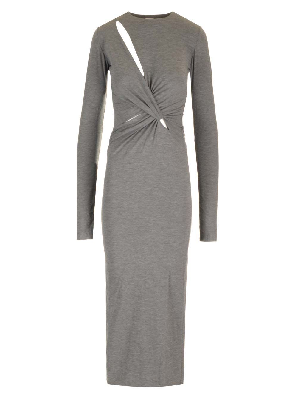 Shop Amazuìn Bea Jersey Midi Dress In Grey