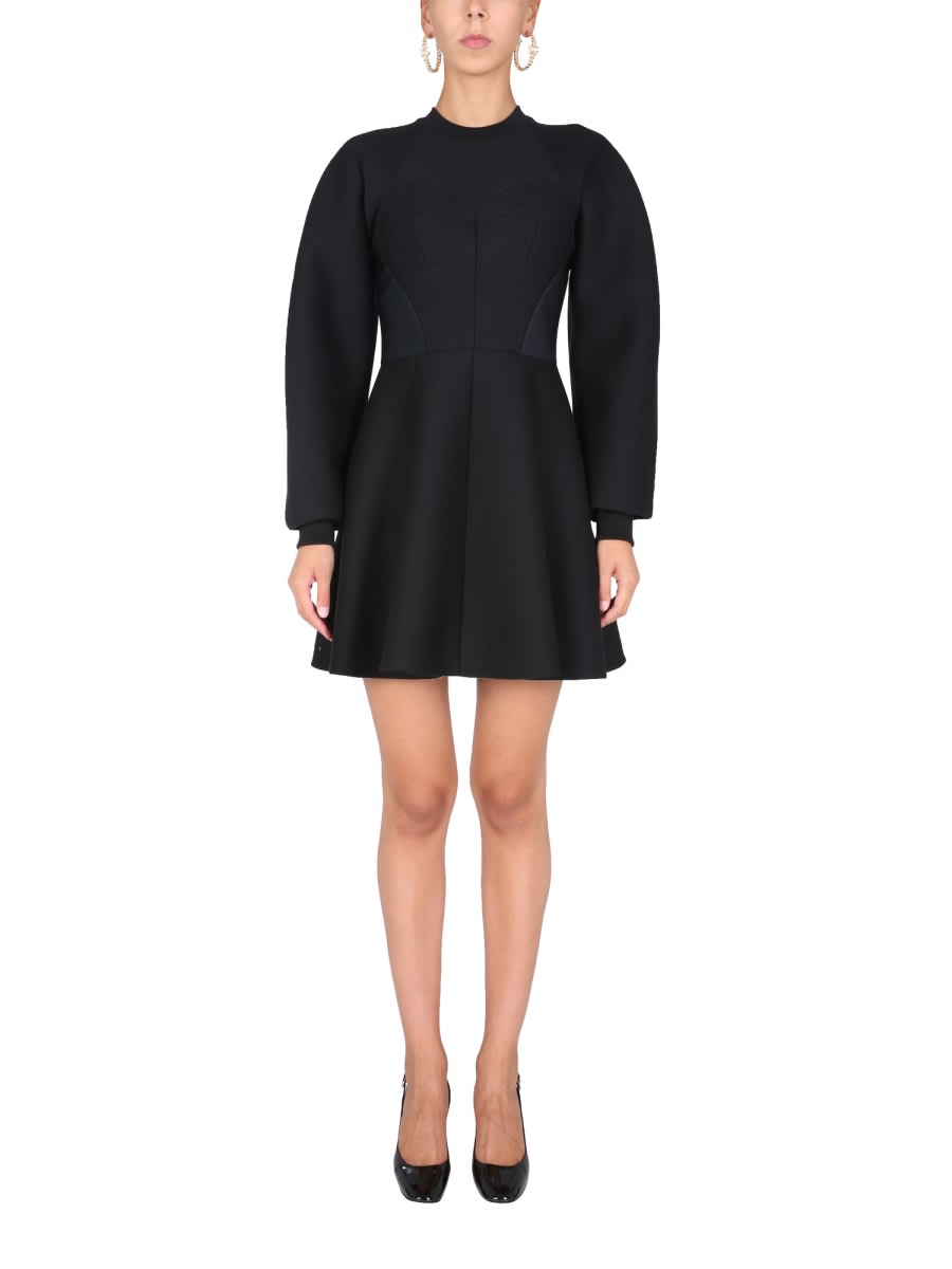 Shop Dolce & Gabbana Technical Jersey Dress In Black