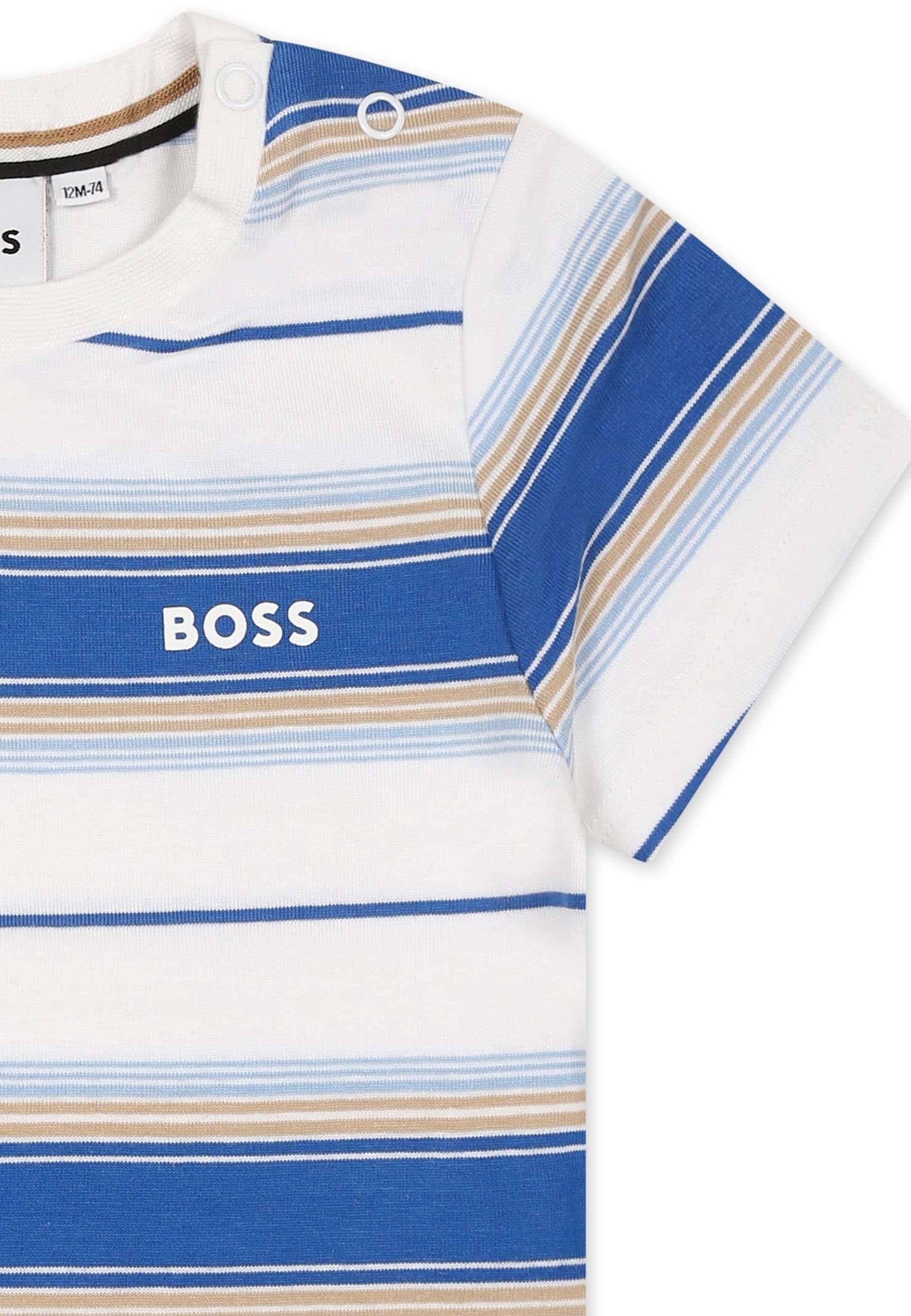 Hugo Boss White T-shirt For Baby Boy With Logo In White