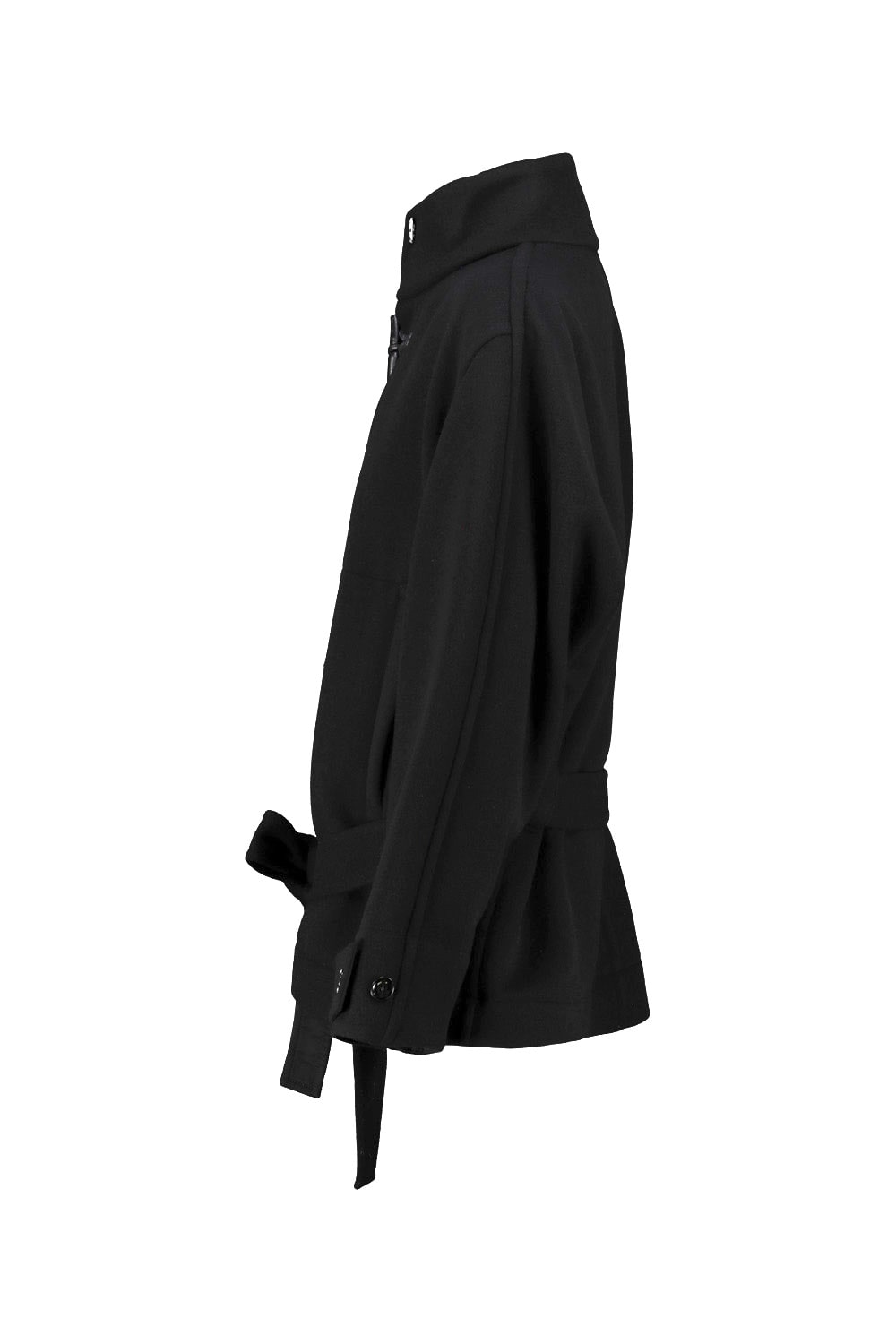 Shop Lemaire Short Bathrobe Duffle Coat In Black