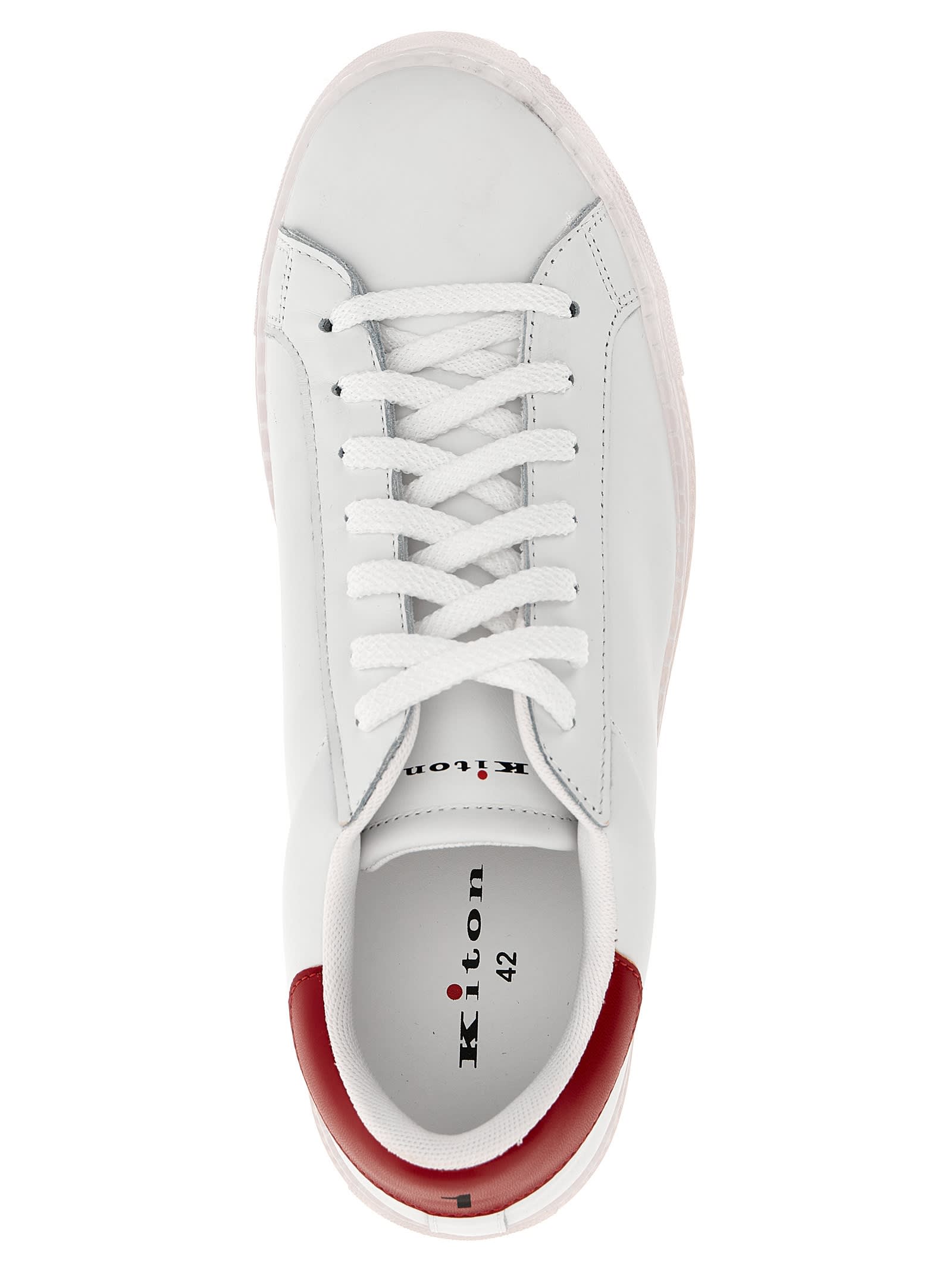Shop Kiton Ussa088 Sneakers In Red
