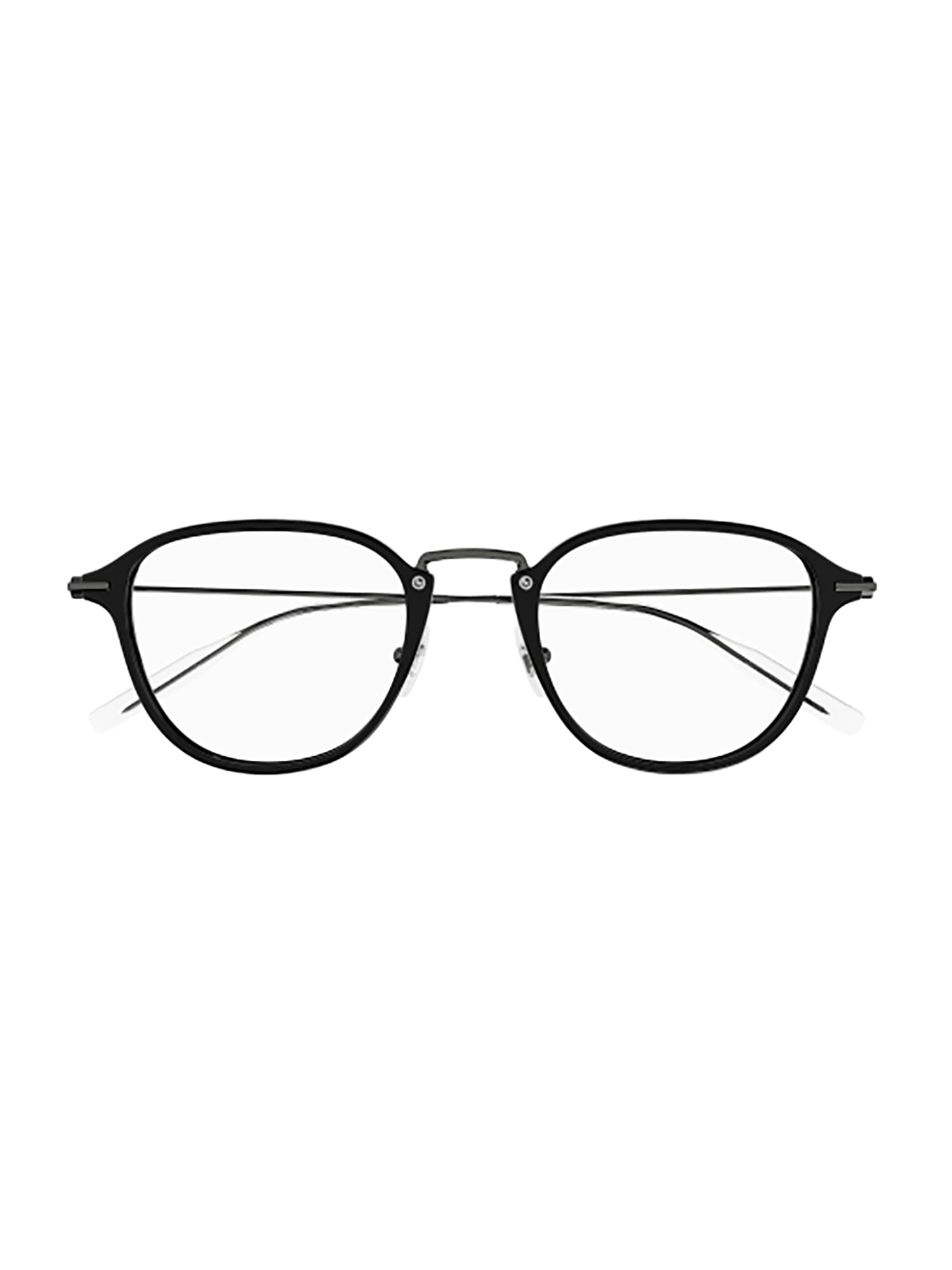 Shop Montblanc Mb0155o Eyewear In Black Ruthenium Trans