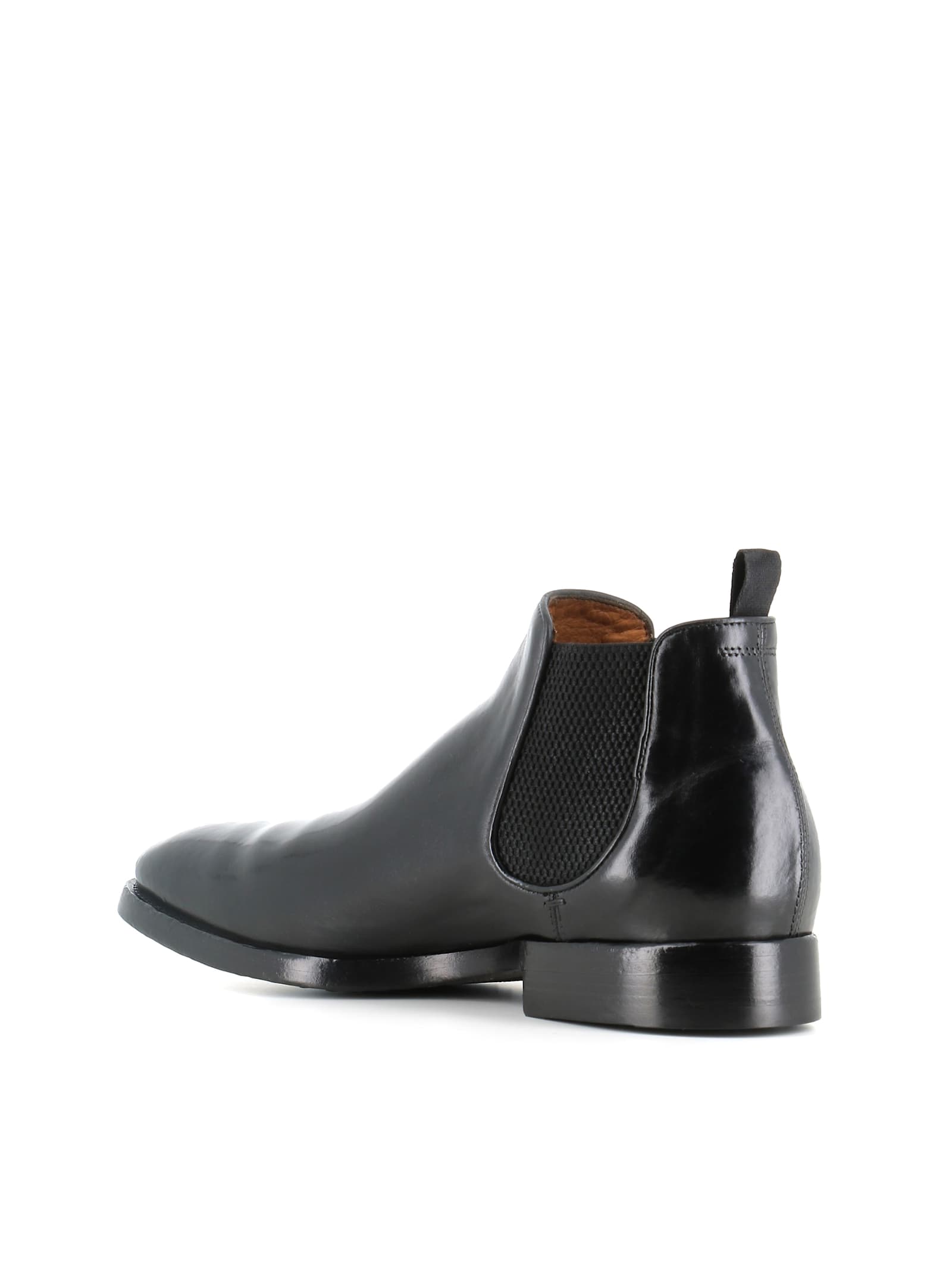 Officine Creative Elastic-panel Leather Boots In Black