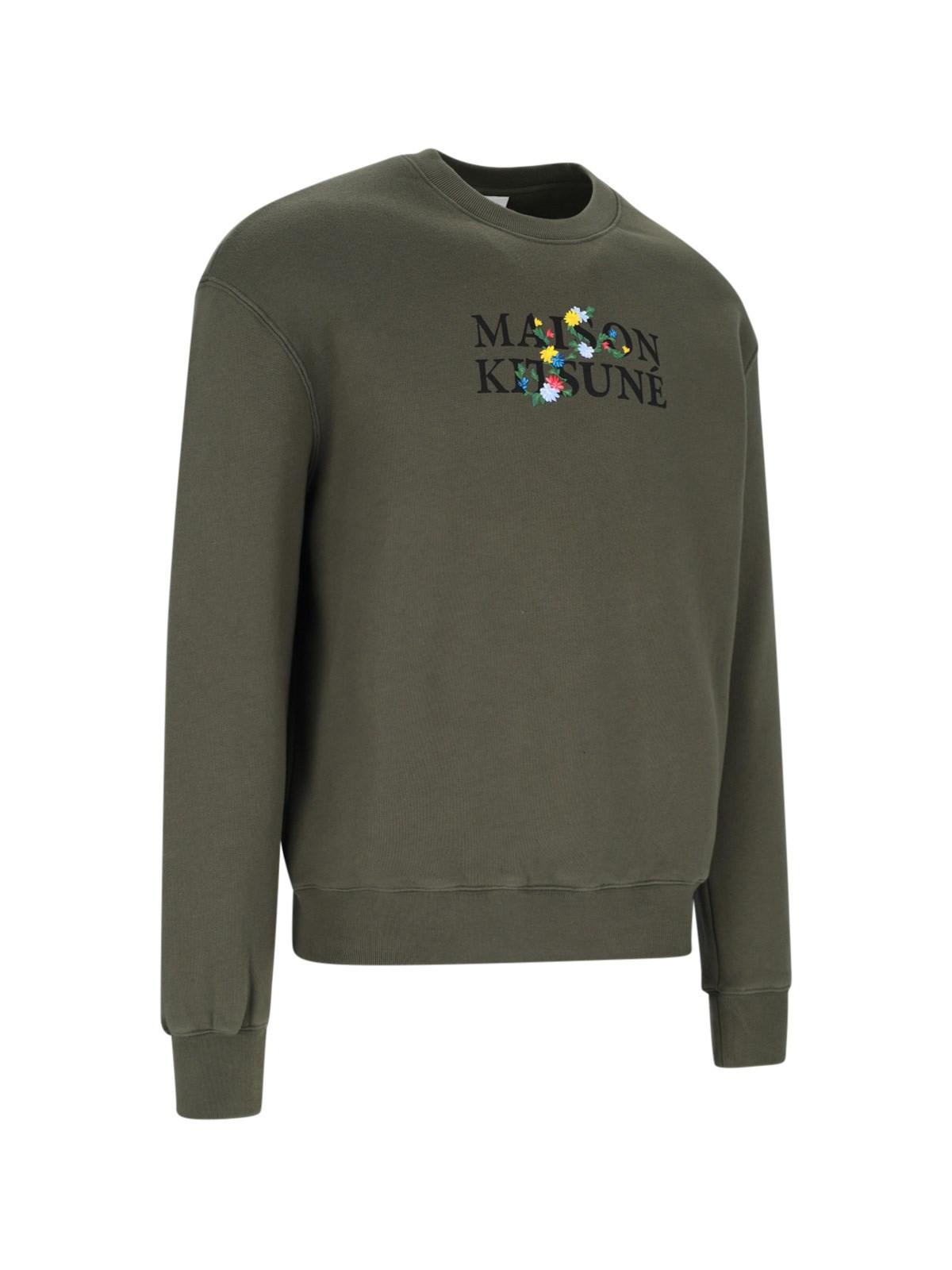 Maison Kitsuné Embroidery Crewneck Sweatshirt