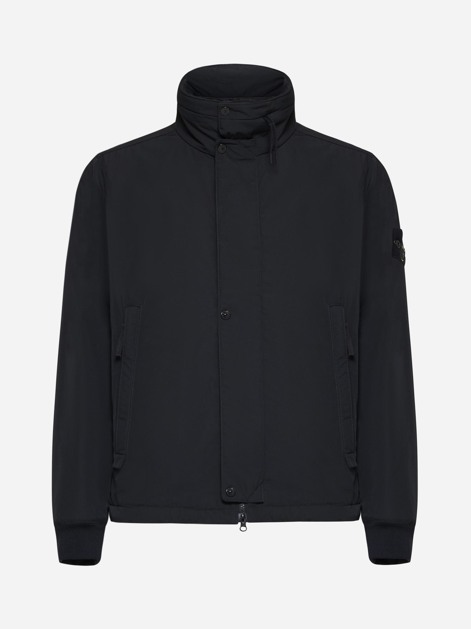 Shop Stone Island Padded Nylon Down Jacket In Black