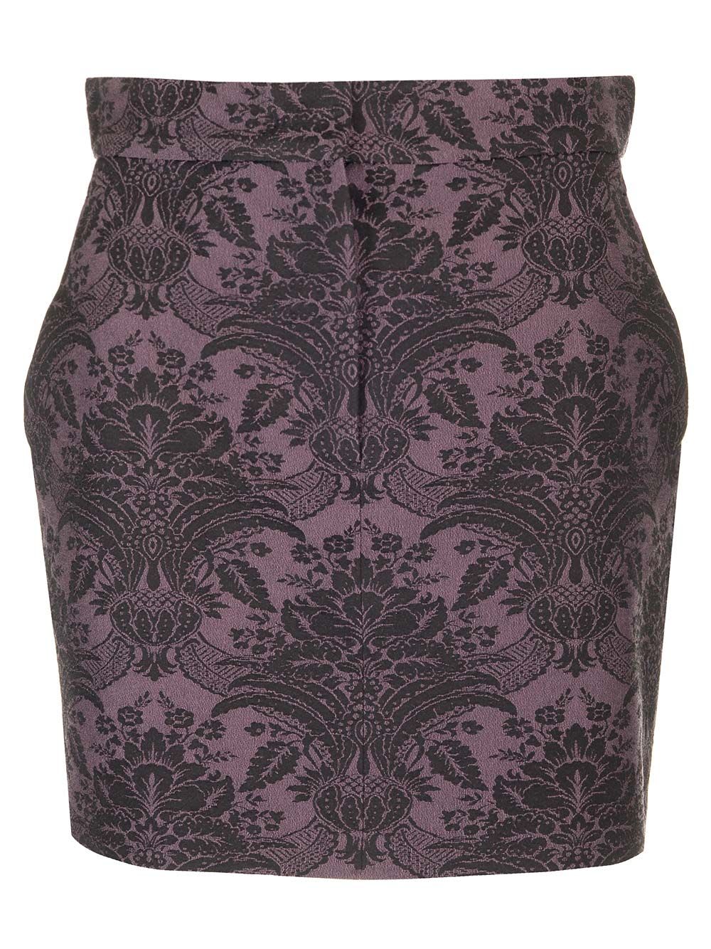 Mini Skirt In Jacquard Wool