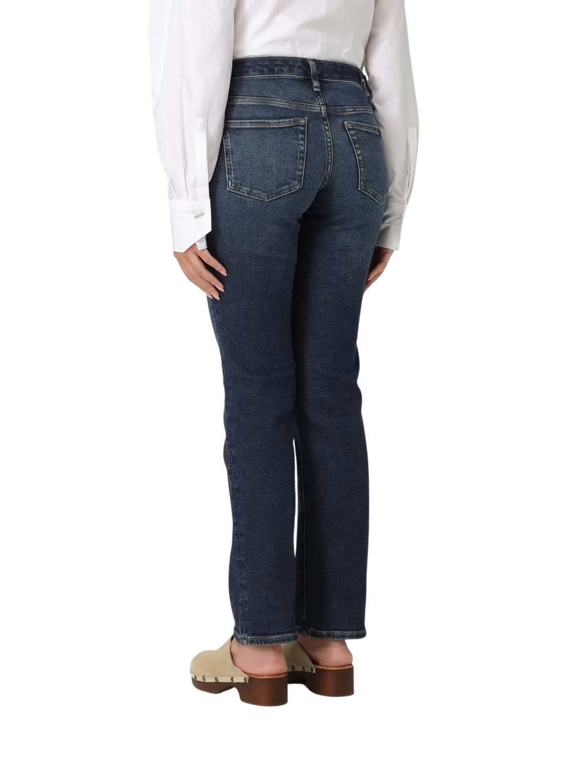 7 For All Mankind Calie Straight Cisco In Blue