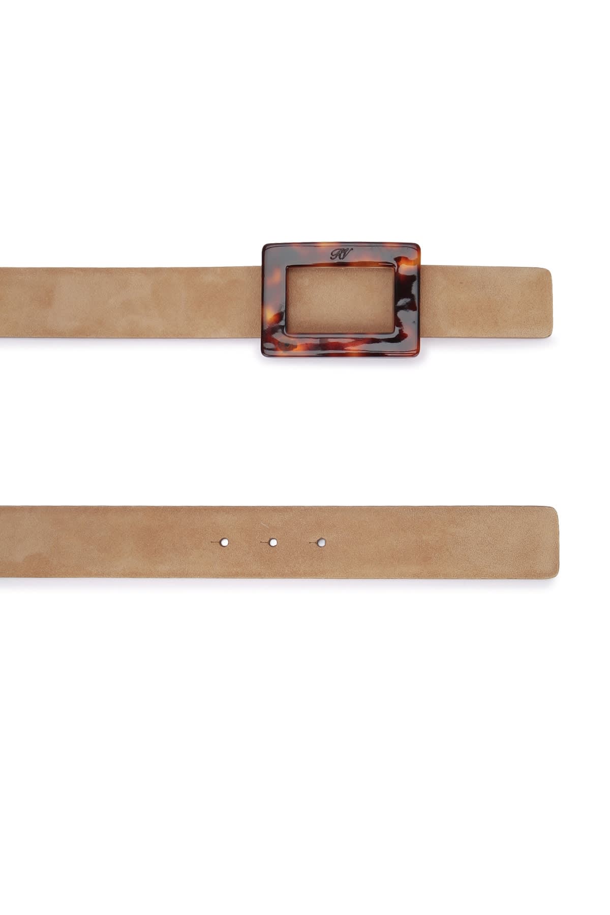 Roger Vivier Belle Vivier Turtle Buck Belt P.30 In Neutral