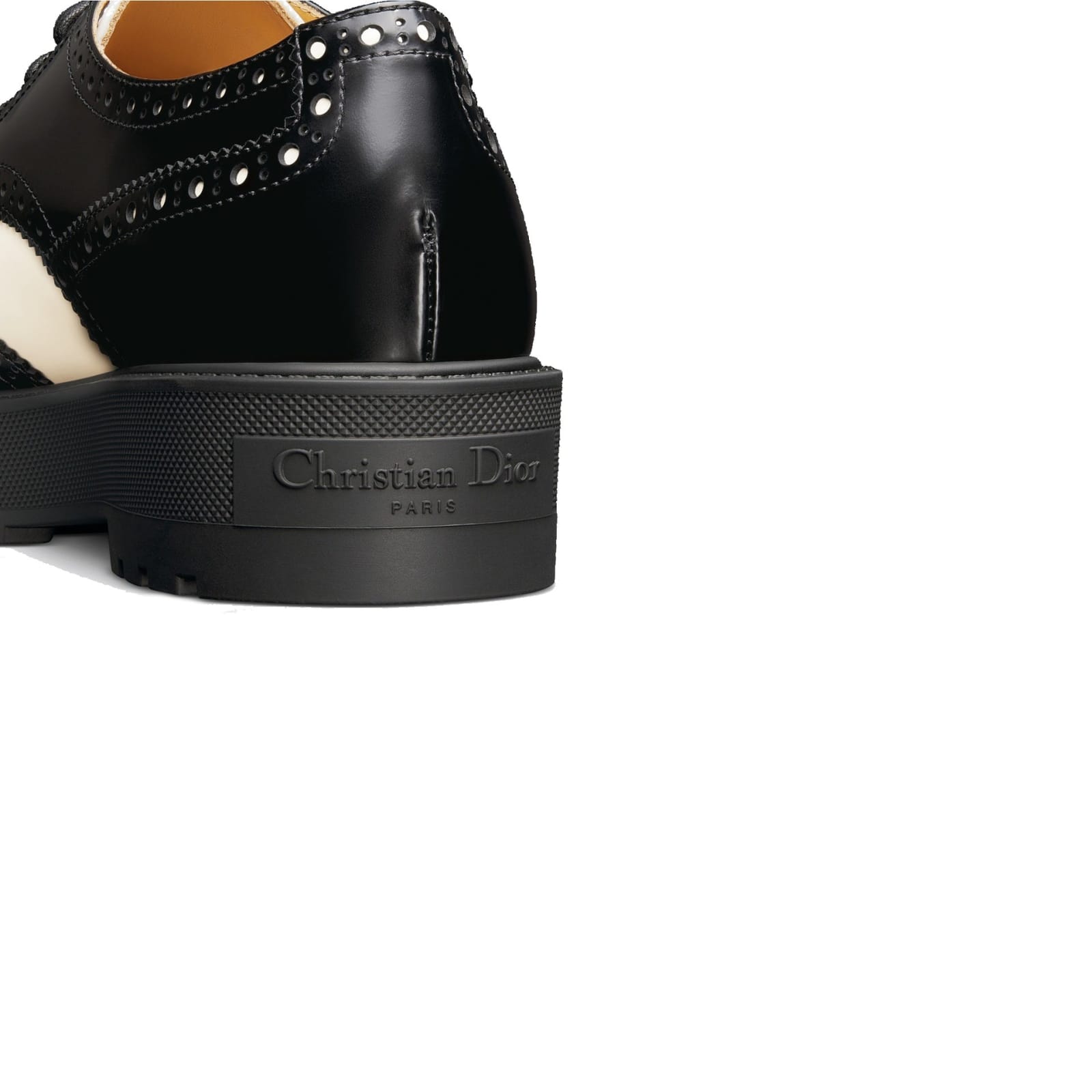 Shop Dior Leather Derbies In Black