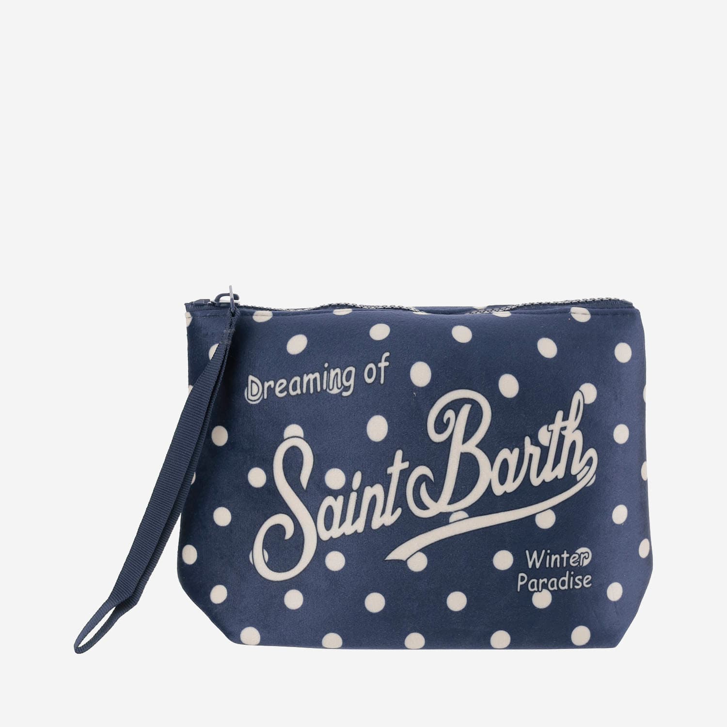 Mc2 Saint Barth Aline Clutch Bag With Logo In Blue