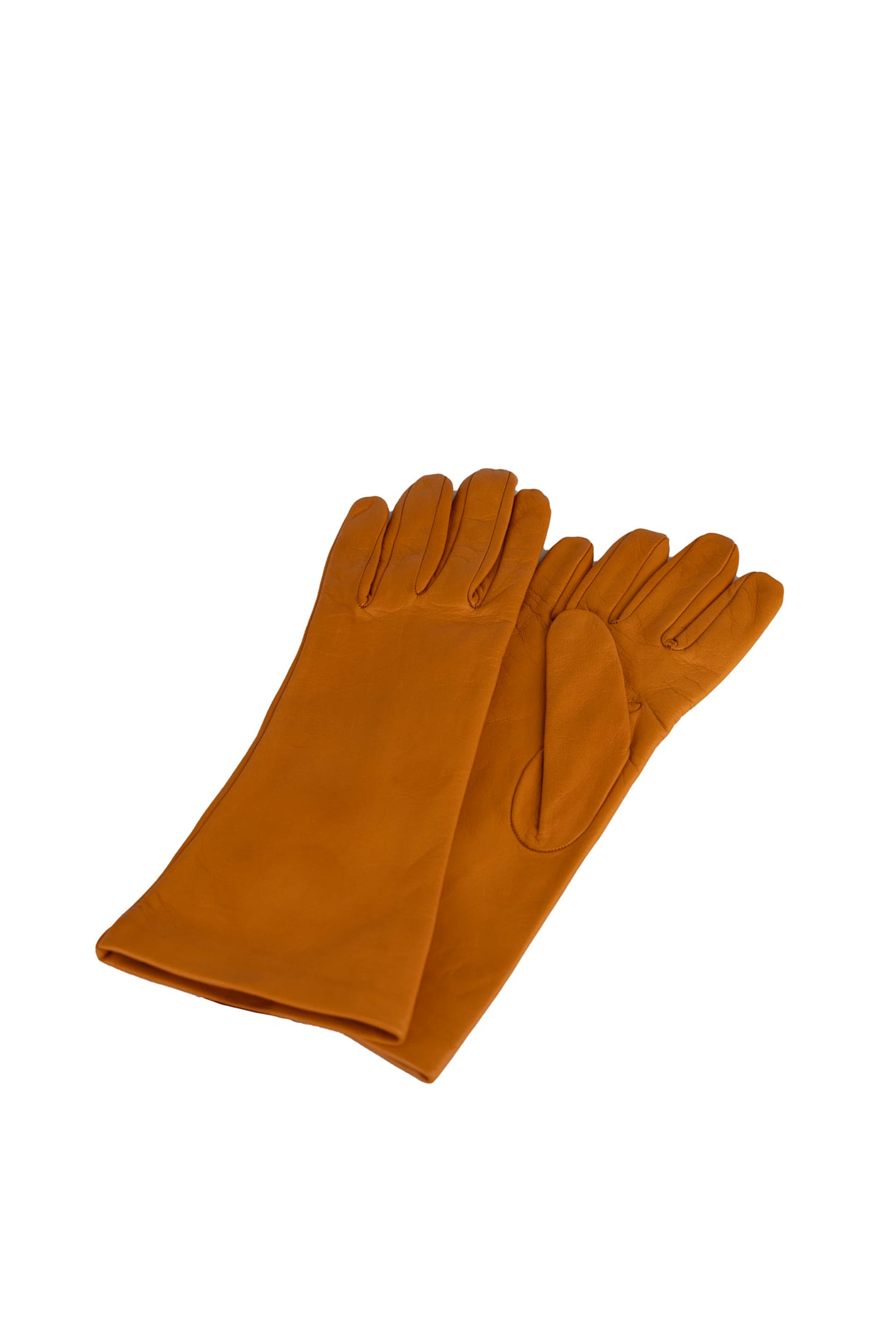 Nappa Gloves Lined With Marigold Leather