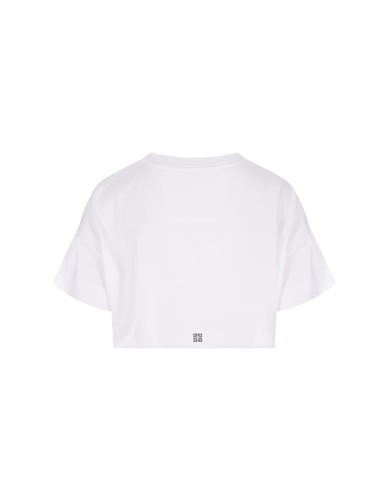 Shop Givenchy White  Crop T-shirt