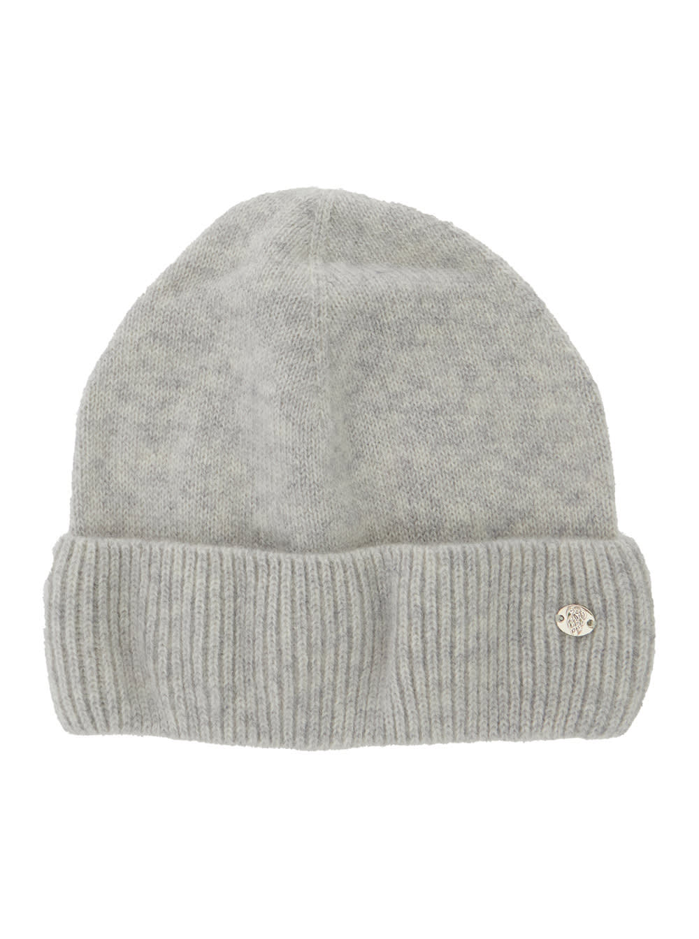Helen Kaminski Vivian Grey Beanie With Logo Plaque Detail On The Front In Cashmere Woman In Gray