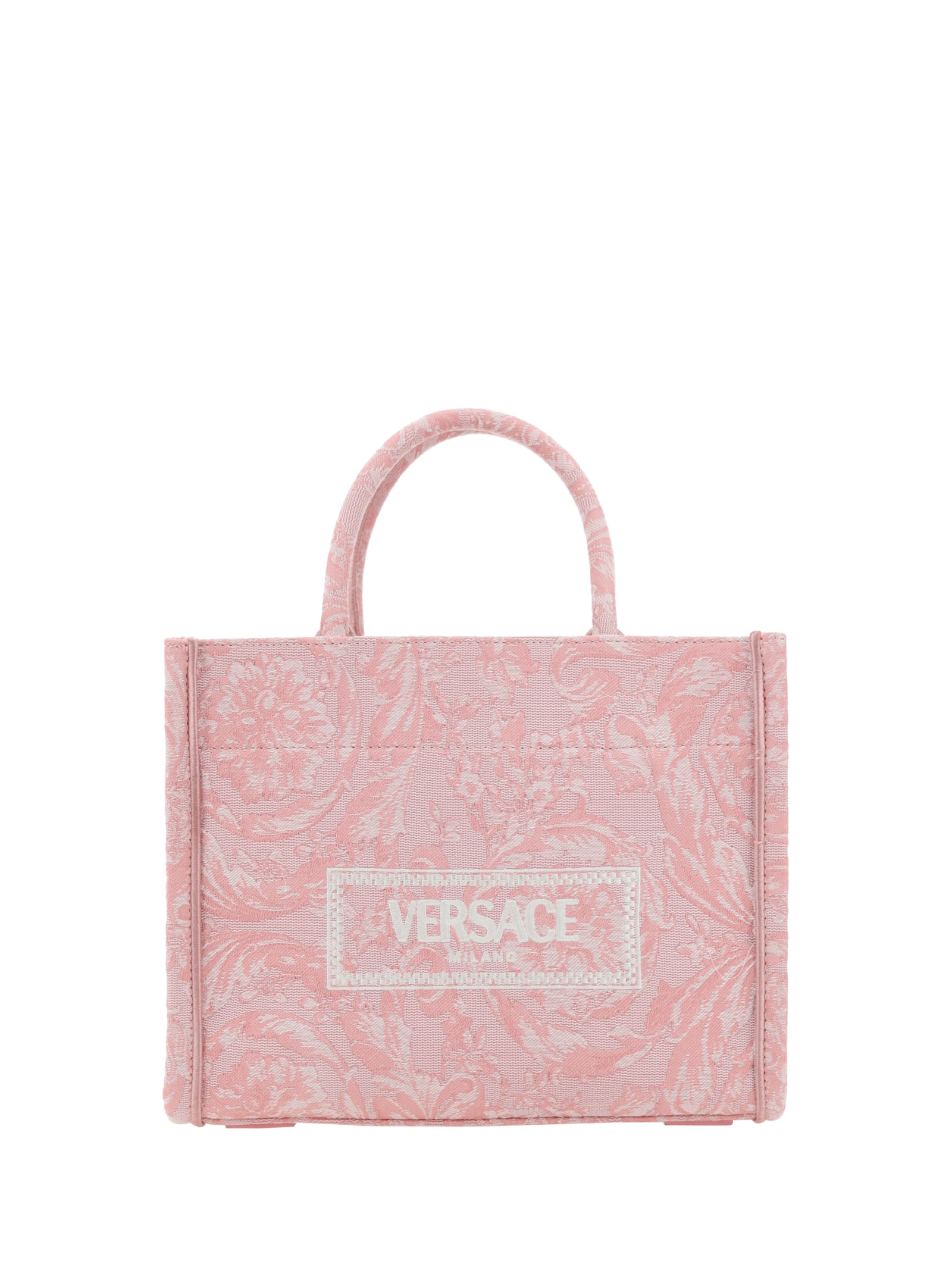 Versace Athena Handbag In Pale Pink-english Rose-ve