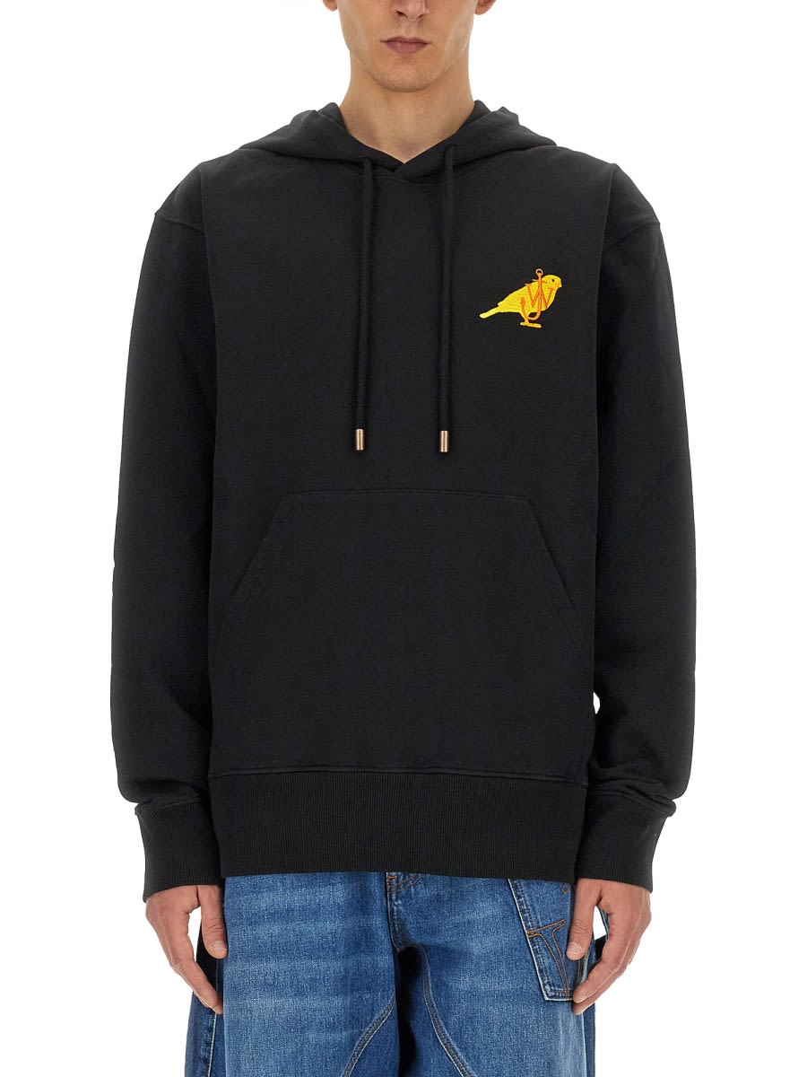 Jw Anderson Sweatshirt With Logo In Gold