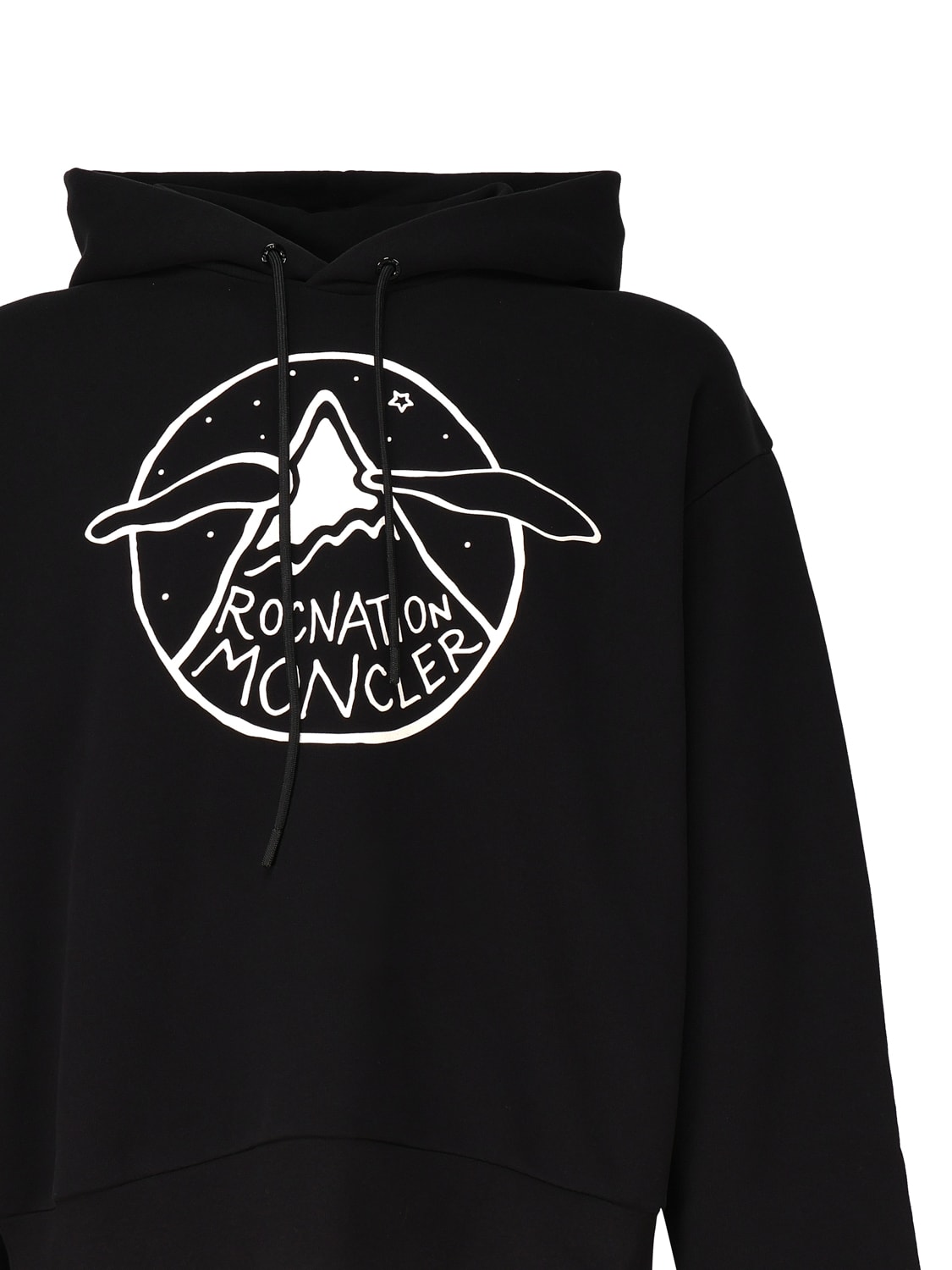Shop Moncler Genius Logoed Hooded And Zippered Sweatshirt In Black