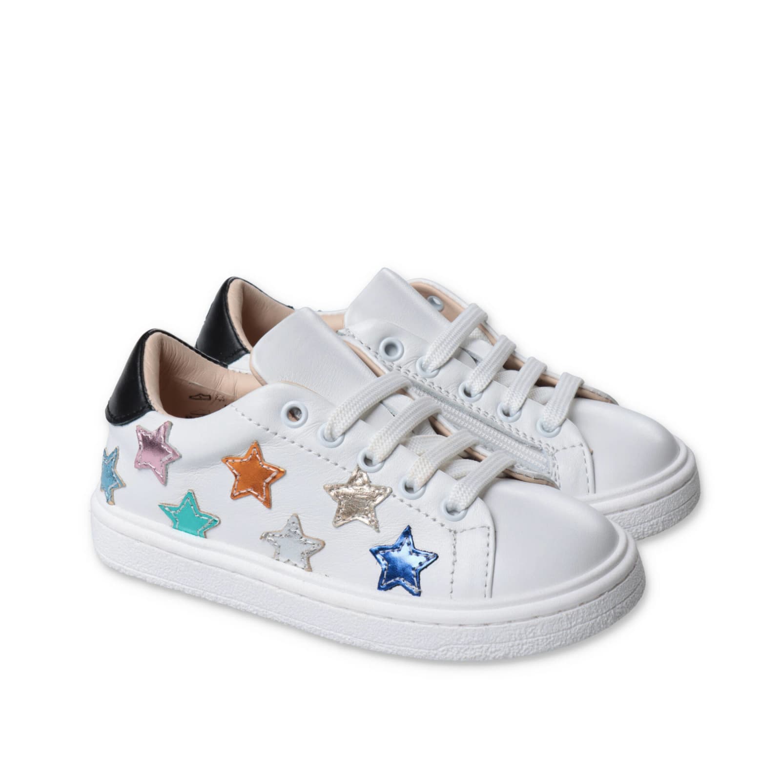 FLORENS FLORENS SNEAKERS BIANCHE IN PELLE CON LACCI BAMBINA