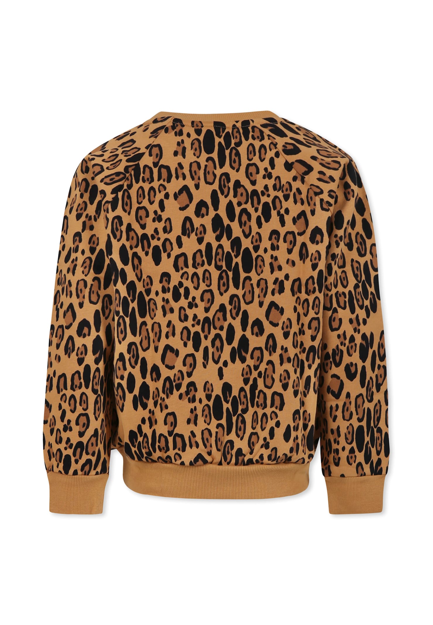 Shop Mini Rodini Beige Sweatshirt For Kids With Spotted Print