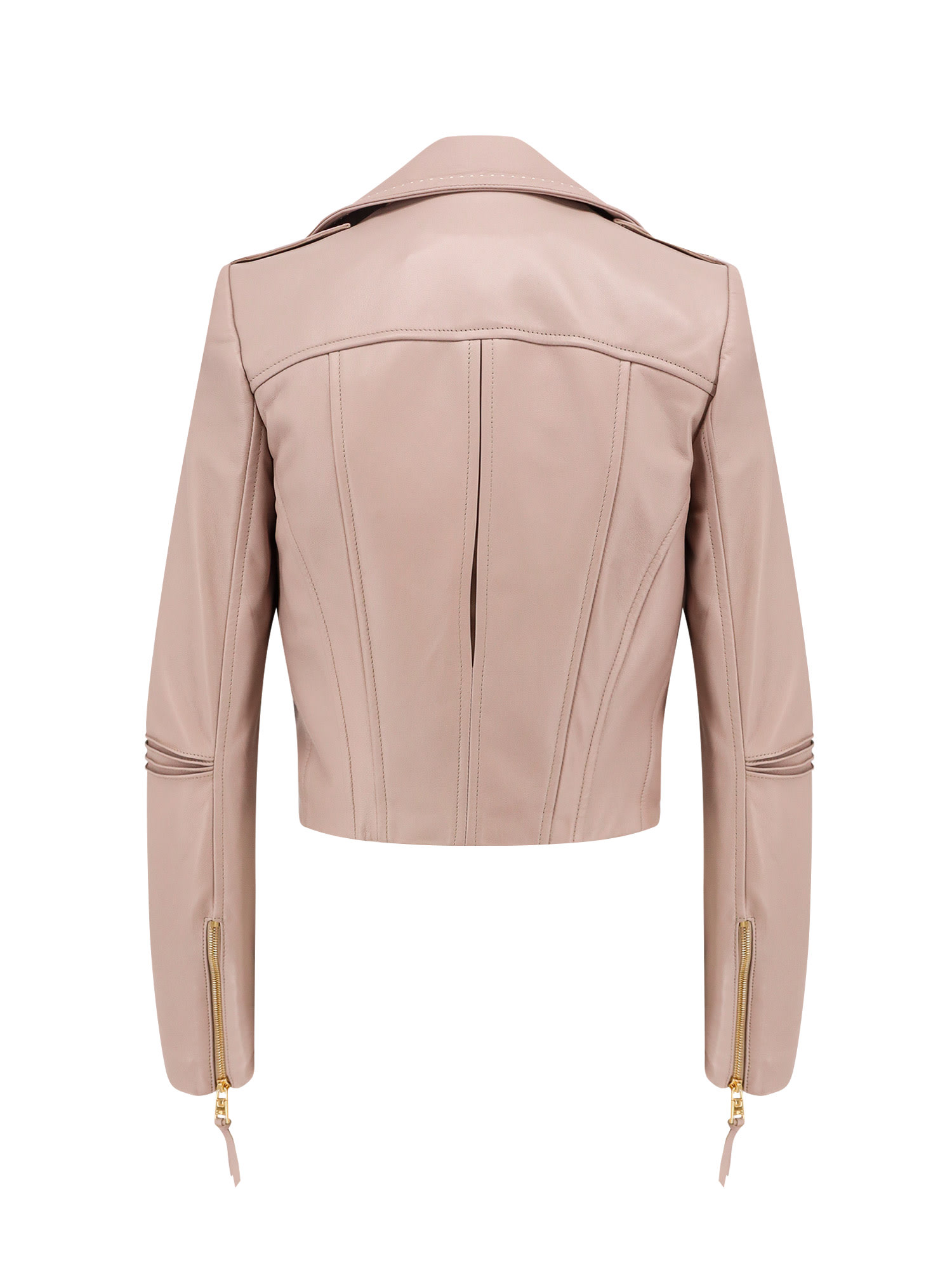 Elisabetta Franchi Biker Casual Jackets And Parka Pink In Pink