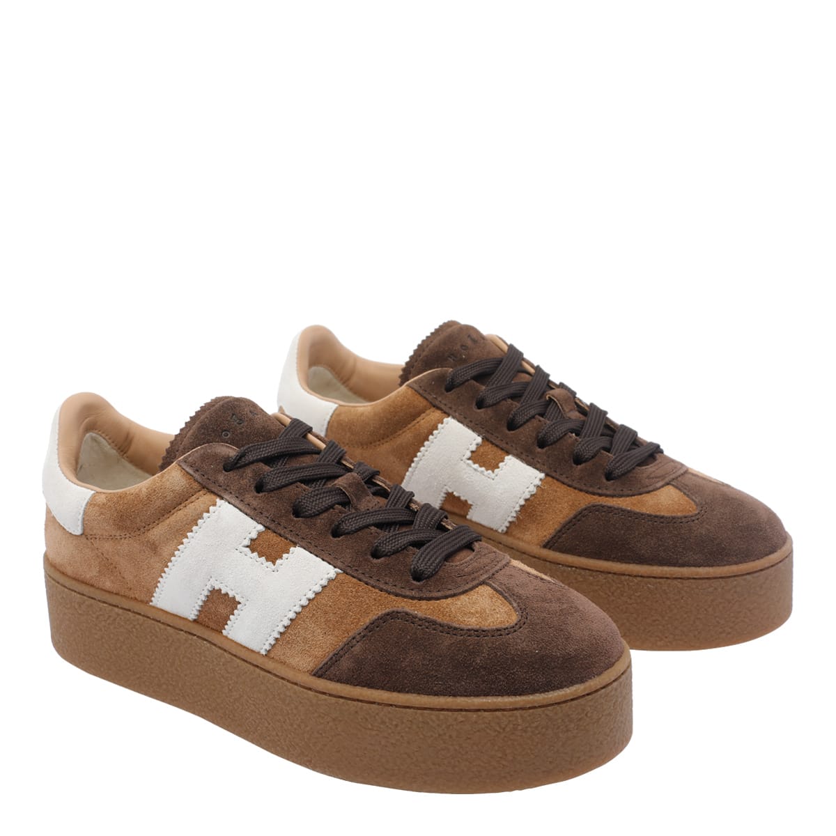 Hogan Low Top Platform Sole Sneakers In Multi